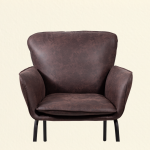 Brown Puffed Chair